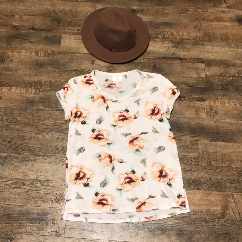 Anthropologie T.la Rose Print Graphic T-shirt M